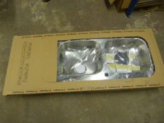 *Pyramis Stainless Steel Double Sink 131x51cm