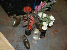 *Job Lot of Vases, Candles and Imitation Flowers
