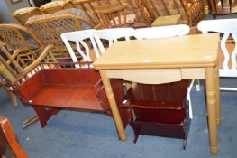 Three Small Furniture Items; Stool, Side Table and