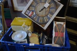 Household Goods; Clocks, Tea Set, etc.