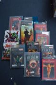 Thirteen Marvel Graphic Novels and Hardback Books