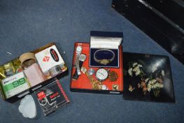 Japanese Lacquered Box Containing Gents Wristwatch