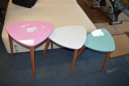Three Retro Style Occasional Tables