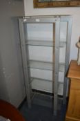 Five Height Metal & Glass Display Shelves