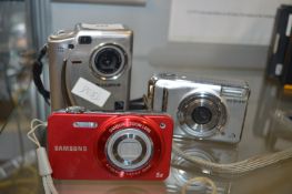 *Three Digital Cameras; Fuji, Samsung, etc.