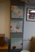 Three Canvas Prints of Daisies