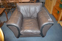 Brown Leather Armchair