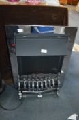 Coal Effect Electric Fire with Chrome Surround