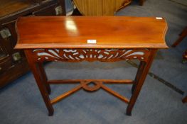Edwardian Mahogany Hall Table with Pierced Design