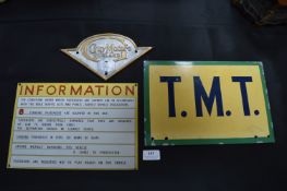 Vintage Bus Signs and a Guy Motors Plaque