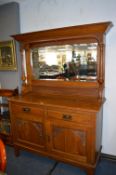 Victorian Oak Mirror Backed Sideboard