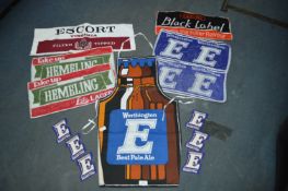 Worthington E Apron, Beer Mats and Bar Towels etc.