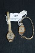 Cristina 9ct Gold Ladies Dress Watch and Herodia 18ct Gold Ladies Dress Watch