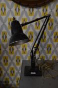 Period Black Pedestal Office Lamp