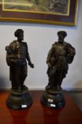Pair of Spelter Figures - Master Craftsmen (AF)