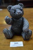 Silver Cased Teddy Bear