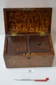 Inlaid Dome Top Tea Caddy