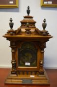 Victorian Mahogany Cased Mantel Clock with Brass Face