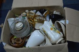 Large Box of Pottery etc.
