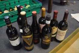 Eight Bottles of Red Wine