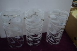 Three Glass Lamp Shades