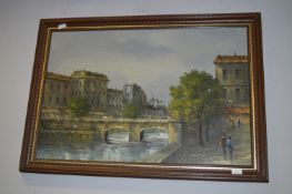 Oil on Board Signed Oliveri - Continental River Sc