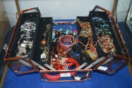 Jewellery Cabinet Containing Costume Jewellery, Br