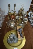 Brassware Including Lamp Bases, etc.