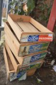 Five Vintage Wooden Fruit Crates