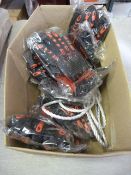 Seven Pairs of Polycoat Red Gloves