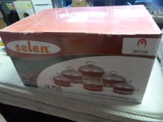 *Selen 12pc Non-Stick Cookware Set