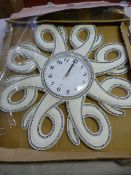 *Decorative Wall Clock (White)