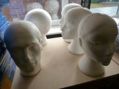 Five Foam Head (2 Male, 3 Female)