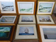 *Nine Framed Nautical and Seaside Related Prints and Photographs