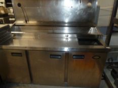 * Foster 3 door fridge, good condition, no shelves, salad bar and shelve on top. ( 1510H x 1725W x