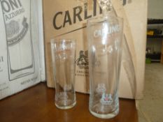* Carling 48 pint glasses, 48 half pints brand new and boxed