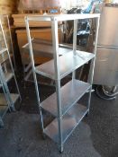*Stainless Steel Shelf Unit 140x72x29.5cm
