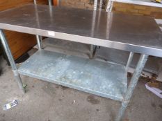 *Stainless Steel Preparation Table with Shelf 122x61x87cm