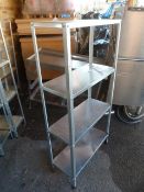 *Stainless Steel Shelf Unit 140x72x29.5cm