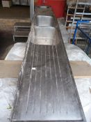 *Large Stainless Steel Triple Sink Unit 321cm Long
