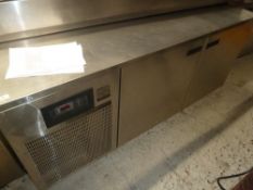 * Gastro pro 3 door, good condition, complete with shelves. (840H x 1830W x 805D)