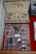 Three Cases of Costume Jewellery, Earings, etc.