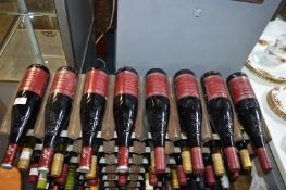 Eight Bottles of Red Wine