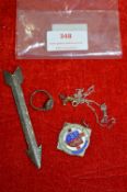 925 Sterling Silver Fob, Brooch, Ring, etc.