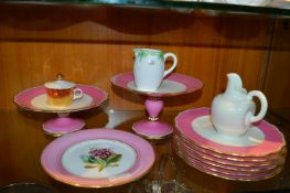 Pink & Gilt Cake Stands, Plates, etc.