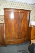 Edwardian Bow Front Double Wardrobe
