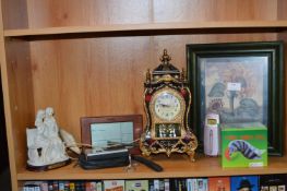 Rococo Style Mantel Clock and Other Decorative Ite