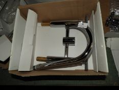 *Chrome Swan Neck Kitchen Tap