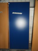 *Solid Door in Blue Finish 33.3/16
