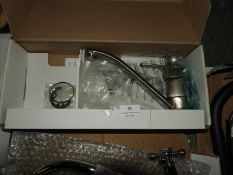 *Brushed Steel Effect Monobloc Tap